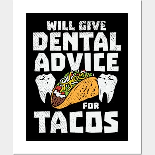 Funny Dentist Taco Lover Gifts Posters and Art